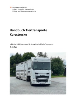 Handbuch Tiertransporte Kurzstrecke 4. Auflage