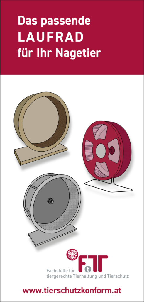 Titelblatt des Folders "Das passende Laufrad für Ihr Nagetier"