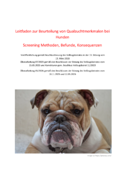 Leitfaden zur Beurteilung von Qualzuchtmerkmalen beim Hund